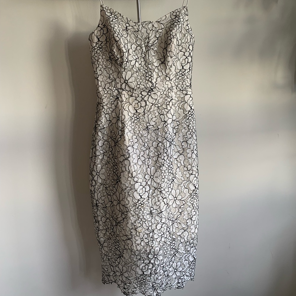 Ever New White MIDI Lace Dress. Size 0